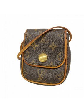 Louis Vuitton Shoulder Bag Monogram Pochette Cancun Brown
